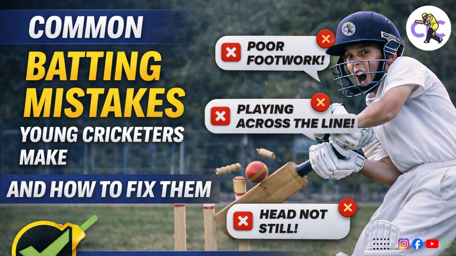 Common Batting Mistakes Young Cricketers Make and How to Fix Them