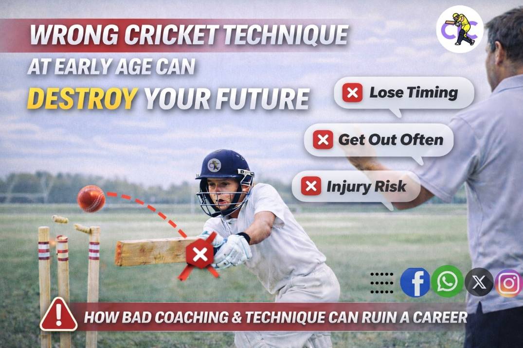 Wrong Cricket Technique at Early Age Can Ruin Your Career – Here’s Why