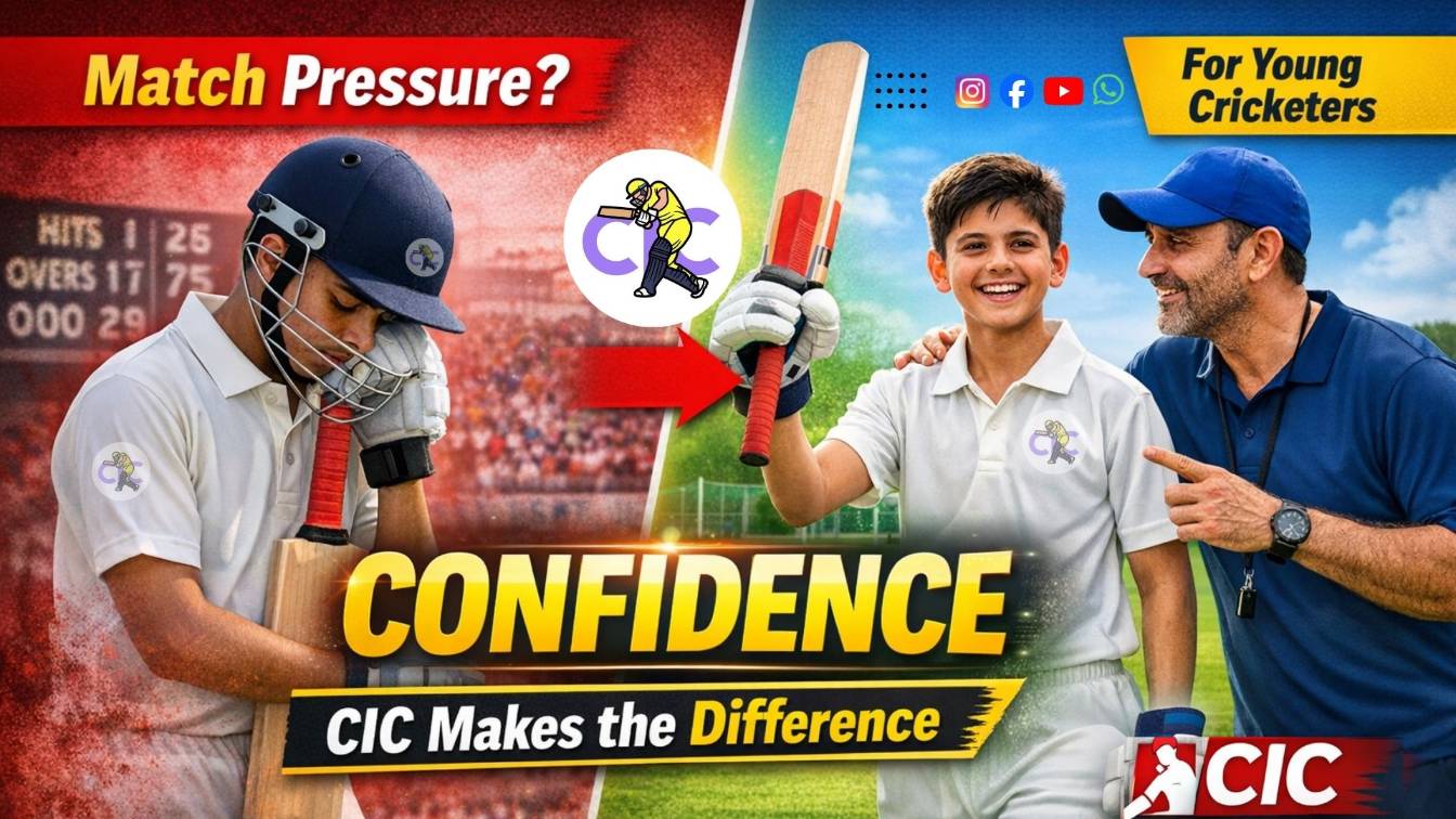 Match Pressure in Young Cricketers & How CIC Helps Build Confidence
