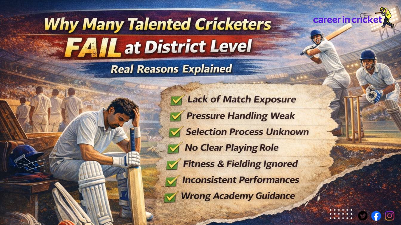 Why Many Talented Cricketers Fail at District Level – Real Reasons Explained