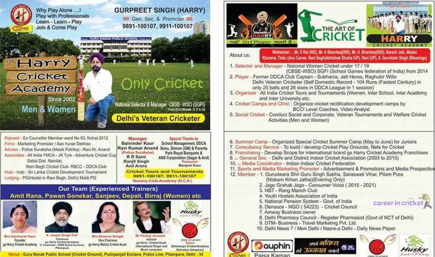 GS Harry Cricket Academy – Training for Girls and Boys
